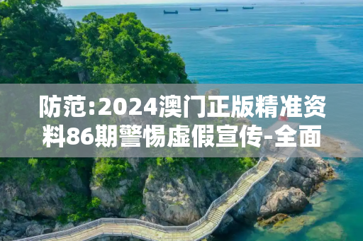 防范:2024澳门正版精准资料86期警惕虚假宣传-全面释义、解释与落实