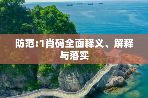 防范:1肖码全面释义、解释与落实