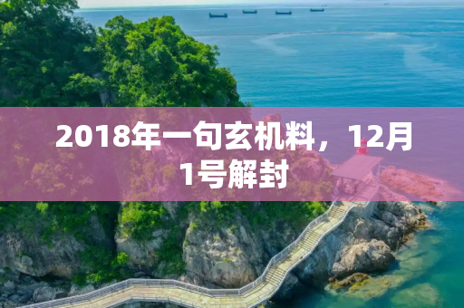 2018年一句玄机料，12月1号解封