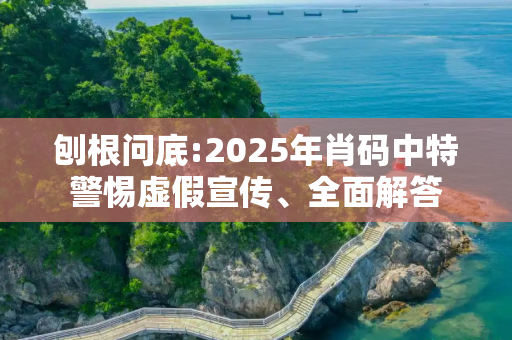 刨根问底:2025年肖码中特警惕虚假宣传、全面解答