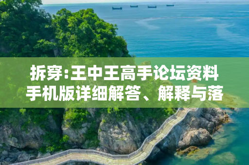 拆穿:王中王高手论坛资料手机版详细解答、解释与落实