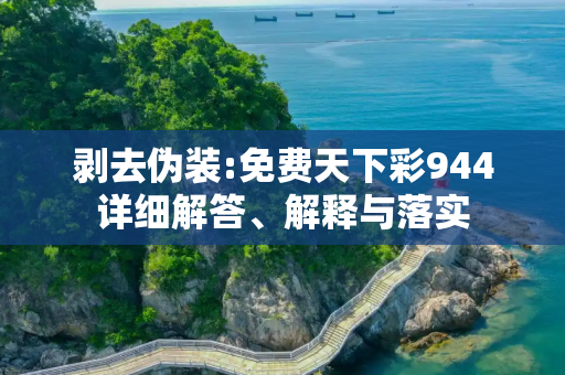 剥去伪装:免费天下彩944详细解答、解释与落实