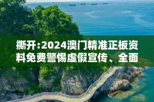 撕开:2024澳门精准正板资料免费警惕虚假宣传、全面解答