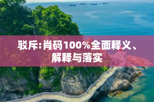 驳斥:肖码100%全面释义、解释与落实