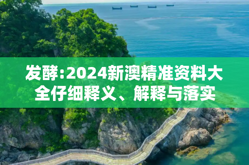 发酵:2024新澳精准资料大全仔细释义、解释与落实