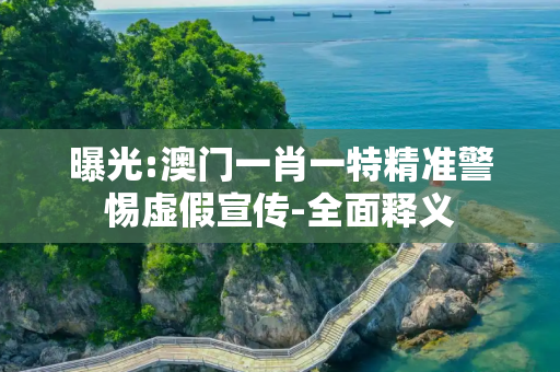 曝光:澳门一肖一特精准警惕虚假宣传-全面释义