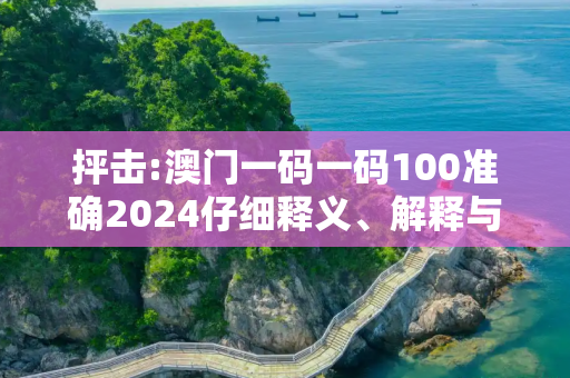 抨击:澳门一码一码100准确2024仔细释义、解释与落实