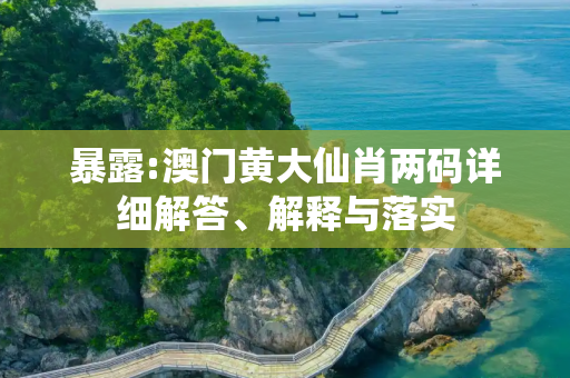 暴露:澳门黄大仙肖两码详细解答、解释与落实