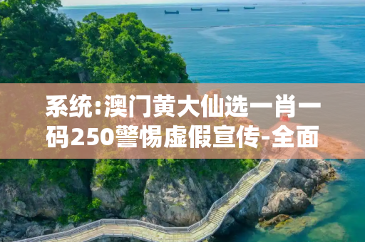 系统:澳门黄大仙选一肖一码250警惕虚假宣传-全面释义、解释与落实