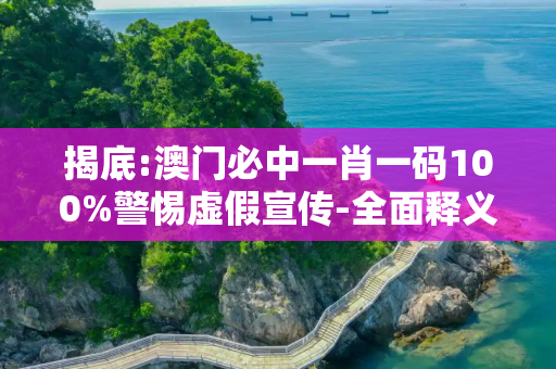 揭底:澳门必中一肖一码100%警惕虚假宣传-全面释义、解释与落实