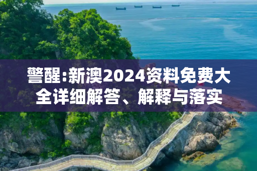 警醒:新澳2024资料免费大全详细解答、解释与落实