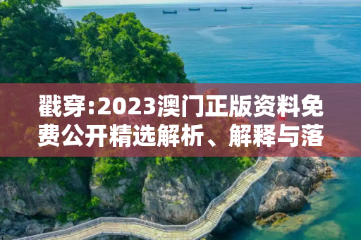 戳穿:2023澳门正版资料免费公开精选解析、解释与落实