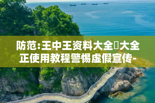 防范:王中王资料大全枓大全正使用教程警惕虚假宣传-全面释义